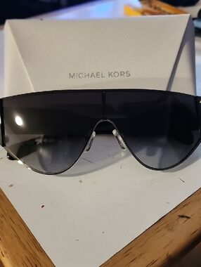 Michael Kors Black Gradient Shield Sunglasses